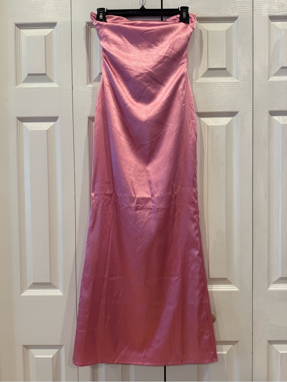 Princess Polly Pink Satin Strapless Maxi Dress